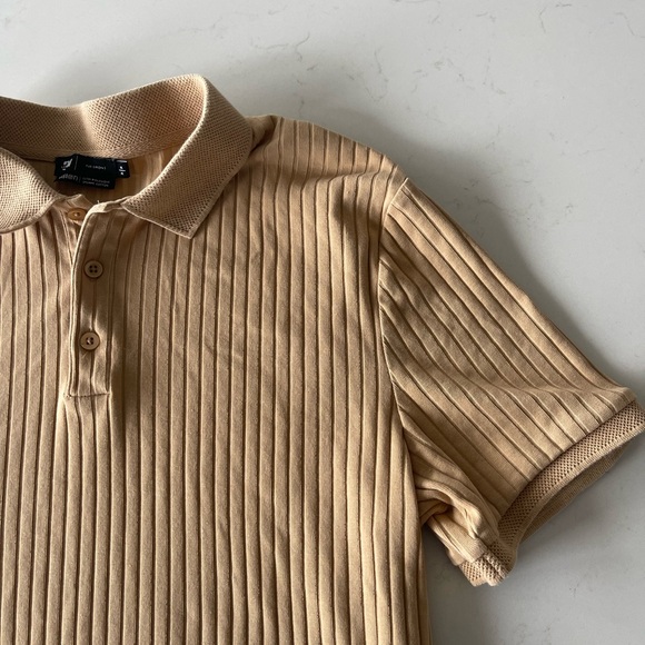 Simons Beige Ribbed Polo - Picture 2 of 6